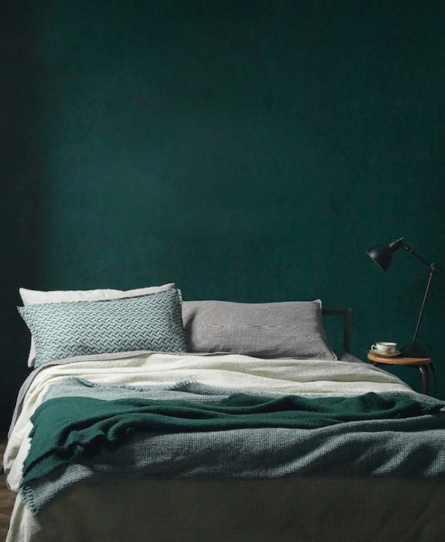 couleur de chambre tamise vert fonce sombre green jungle