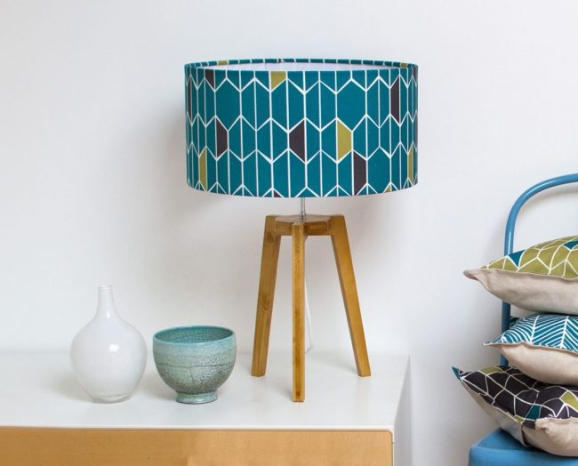 mademoiselle dimanche lampe tissu motif scandinave retro