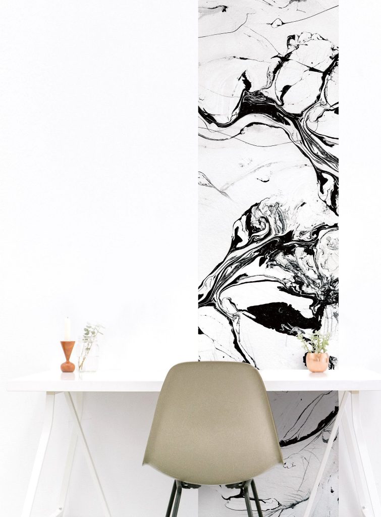 papier peint magnétique pierre marbre bureau