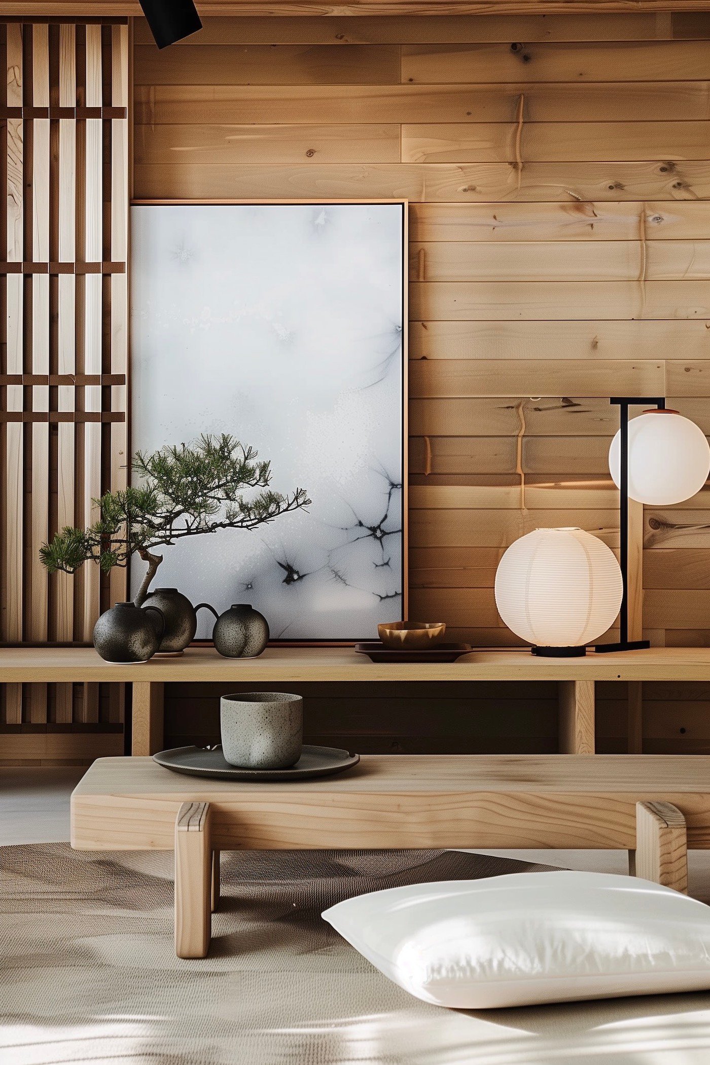 entrée panneaux japonais décoration zen