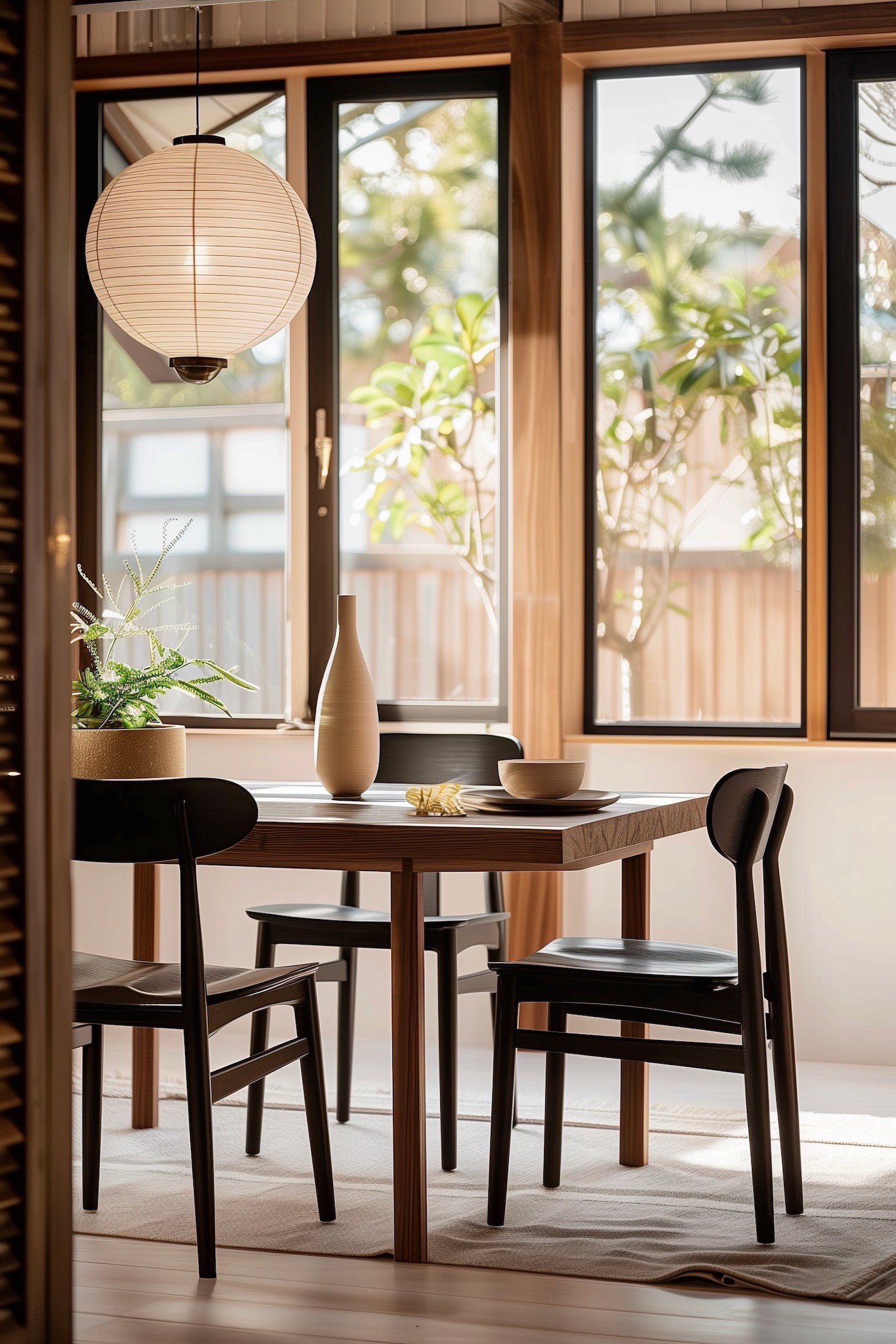 tendance japandi style scandinave japonais salle à manger