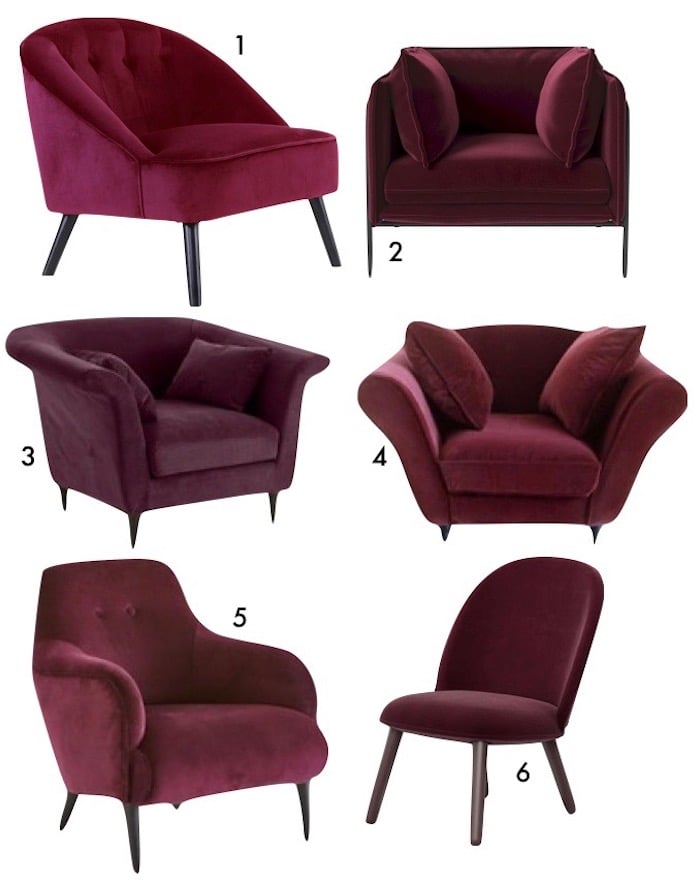 deco rose poudre marsala blog deco fauteuil velours