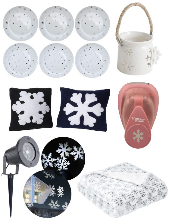 deco flocon de neige plaid assiette coussin