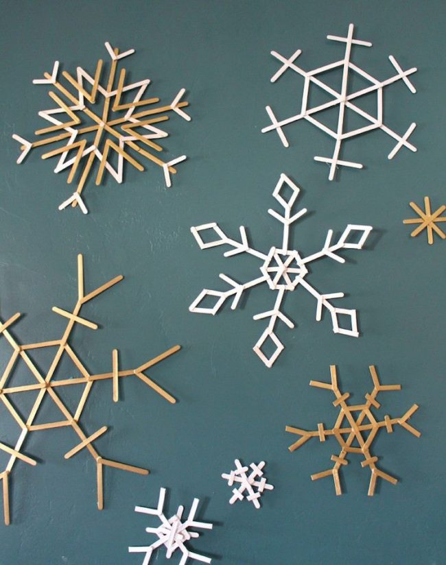 diy origami flocon de neige blog deco baton glace