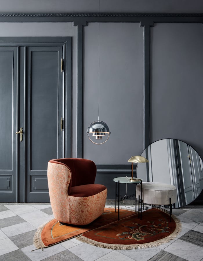 terracotta deco ethnique chic salon fauteuil or gris