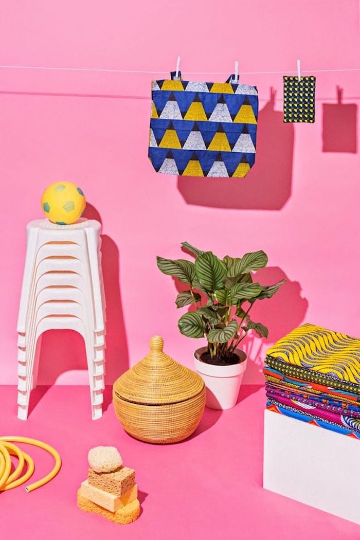 deco ethnique flashy rose fluo jaune original