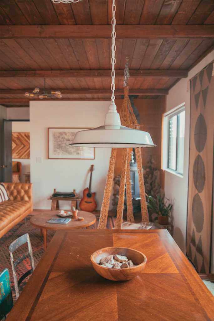 maison californienne table manger salon folk vintage