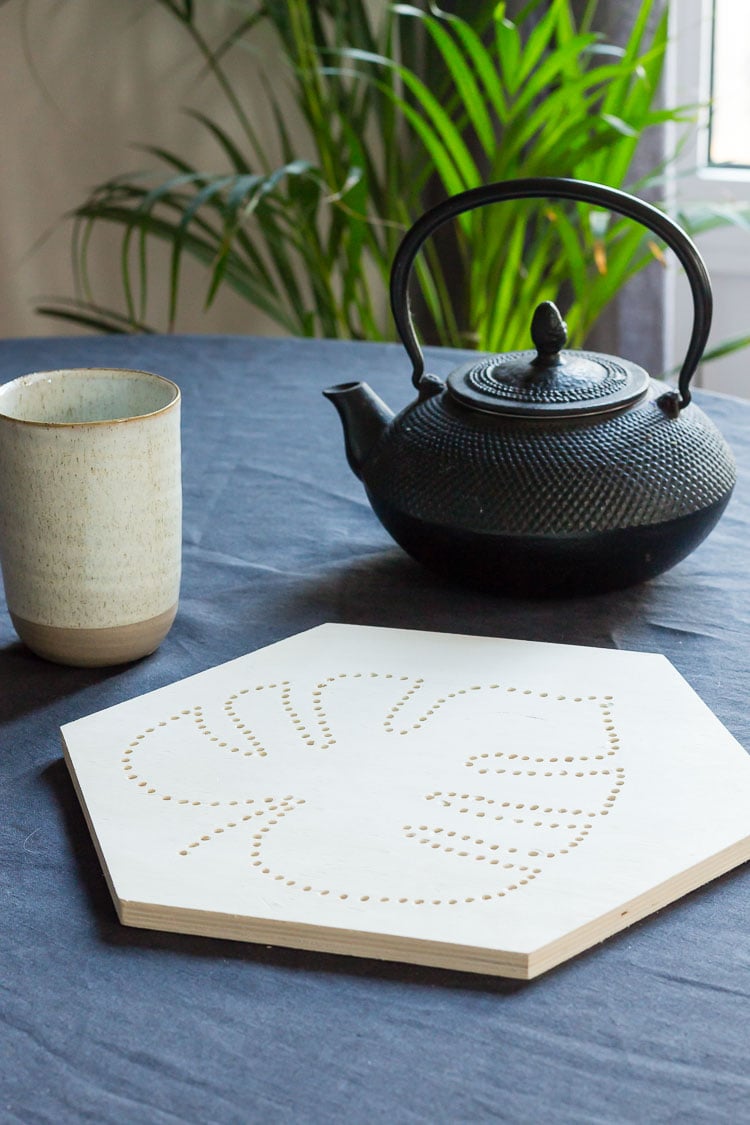 tutoriel dessous de plat original diy monstera clem around the corner