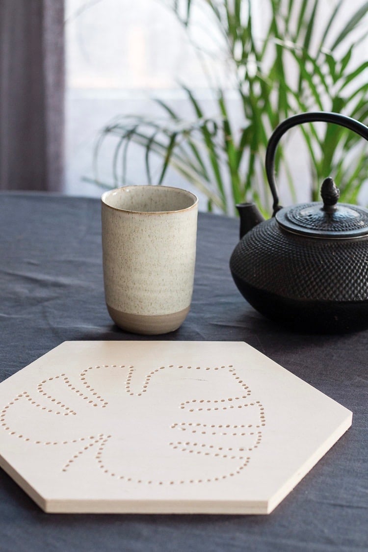 tutoriel dessous de plat original diy monstera clemaroundthecorner