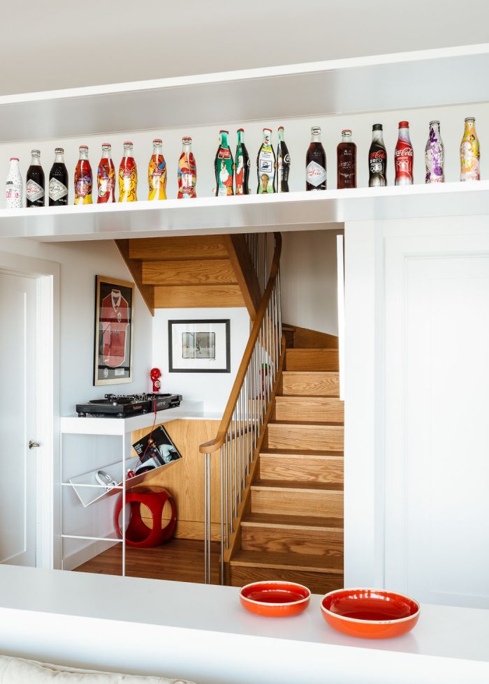 villa californienne espace sous escalier musique