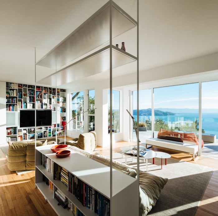 villa californienne salon double vue sur ocean deux esapces