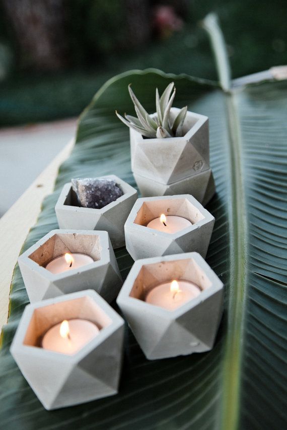 diy photophore beton ciment hexagonale tutoriel blog deco diy