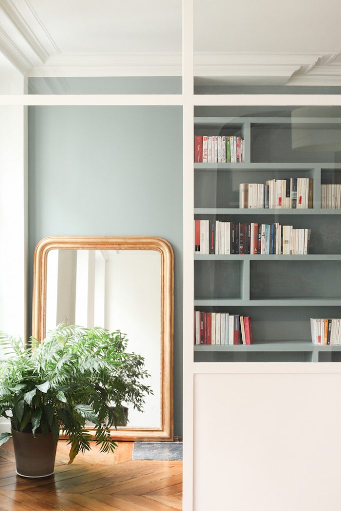 deco bleu glacier salon parquet