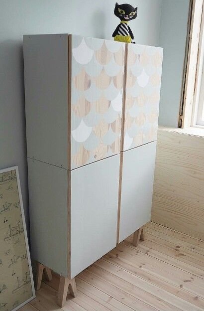 buffet diy motif ecaille a faire soit meme personnalisation