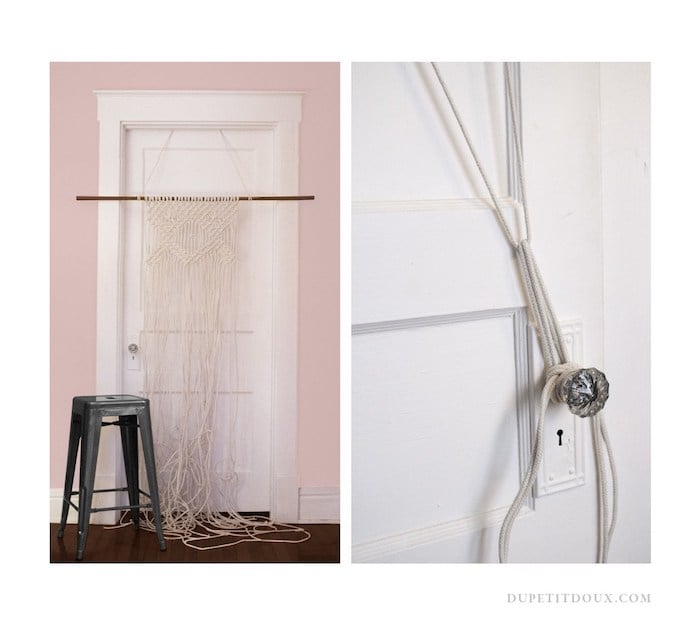 suspension macrame diy porte-accrocher relisation creation