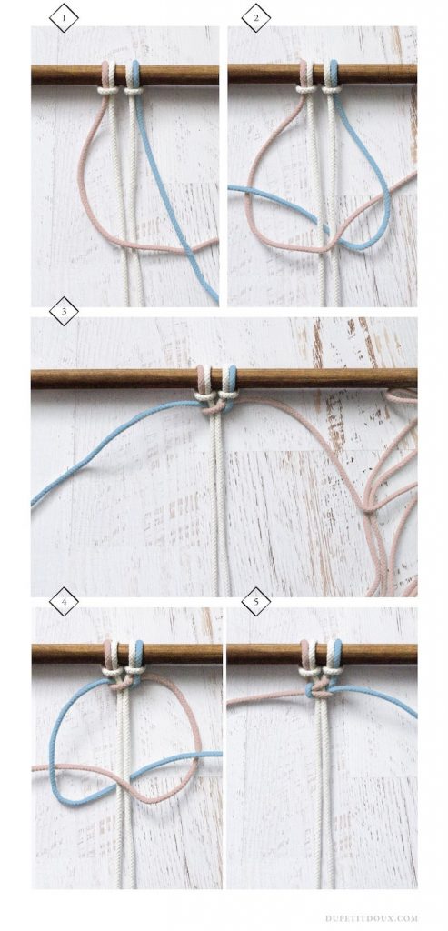 schéma decoration mur en noeuds corde - blog déco - clem around the corner