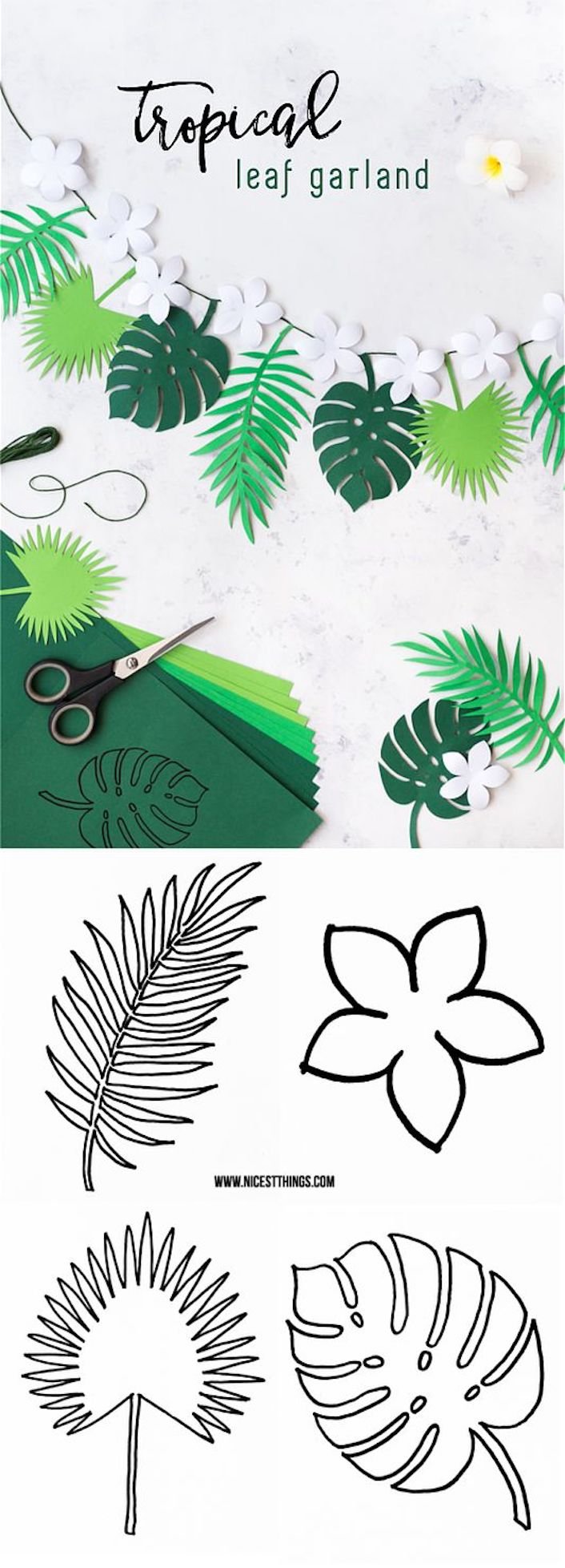 tendance tropicale guirlande papier diy blog deco