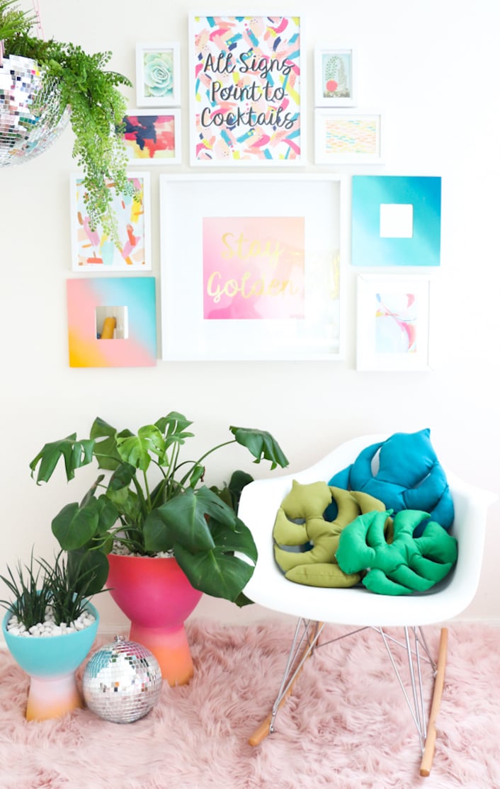 diy tutoriel couture facile débutant enfant coussin en forme de feuille monstera blog - blog décoration intérieure - clem around the corner