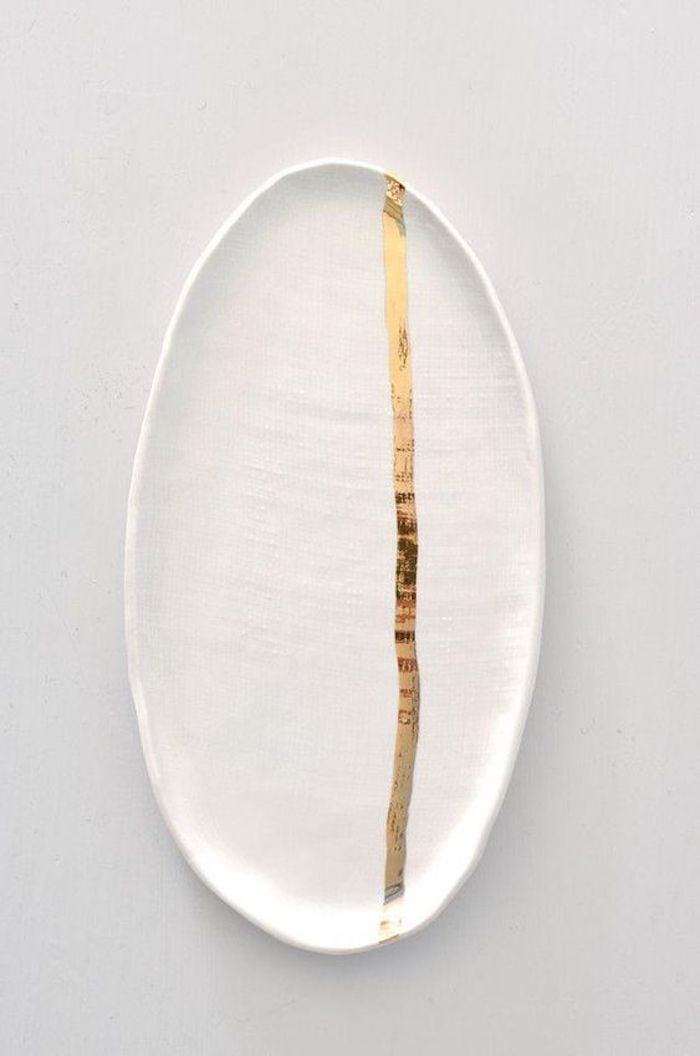 kintsugi assiette plat or céramique réparation diy blog déco