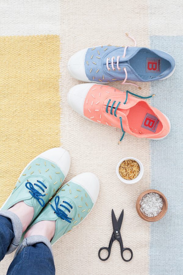 Tennis personnalisée à paillettes Bensimon