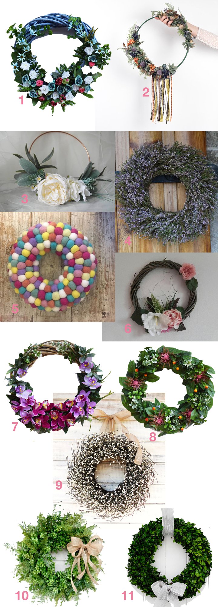 décorer une porte couronne de fleurs blog décoration clem around the corner