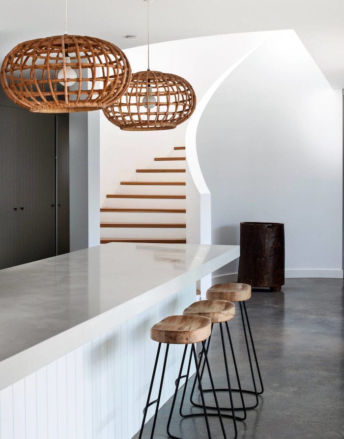 beach house cuisine beton cire rotin blog déco clem around the corner