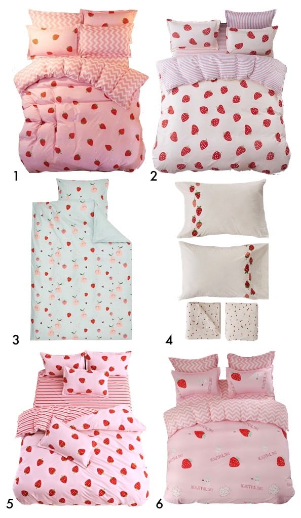 deco fraise housse de couette blog déco clem around the corner