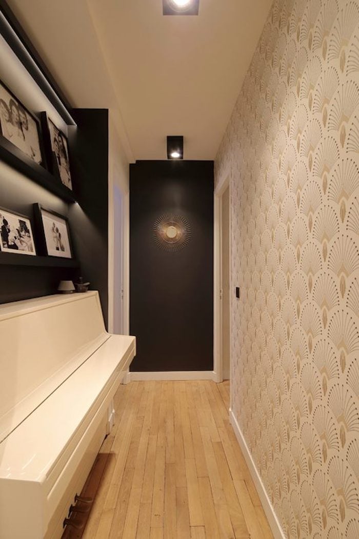 couloir appartement chic art deco blog decoration mur clair