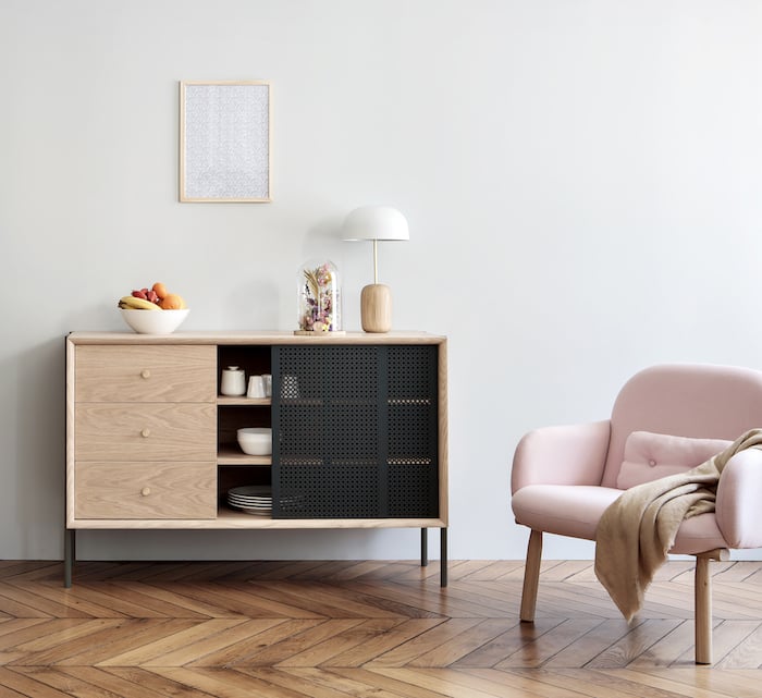 collection gabin harto cannage blanc alliage bois metal melange style design parquet