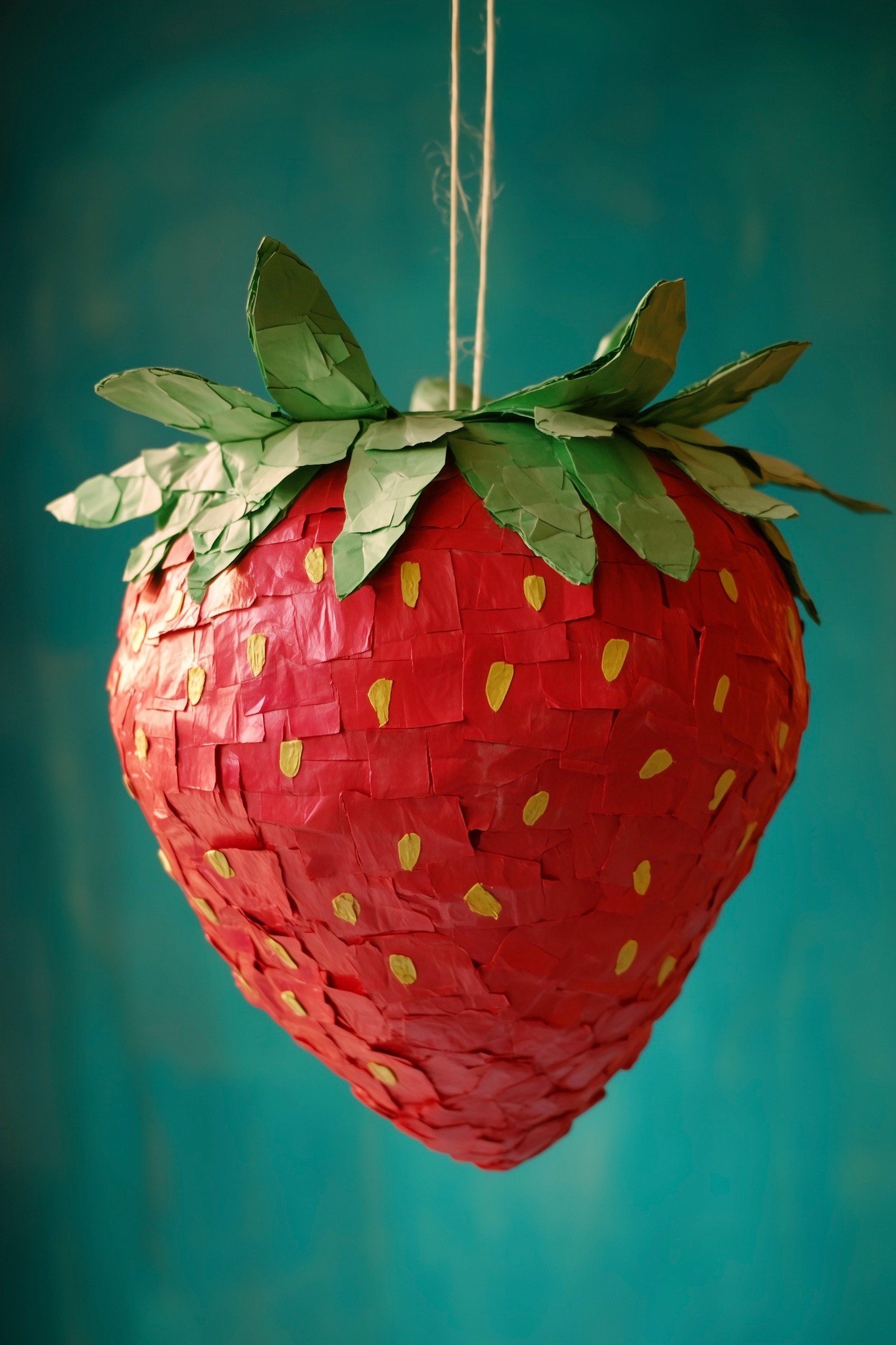 piñata diy tutoriel blog déco fraise clem around the corner