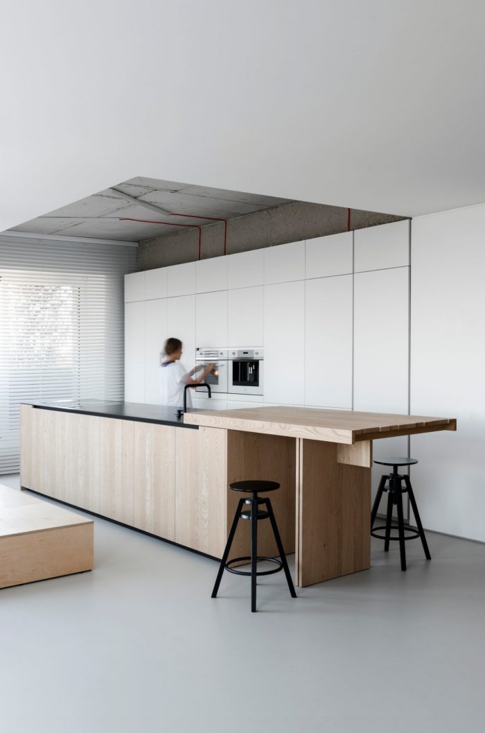 appartement esprit loft cuisine four