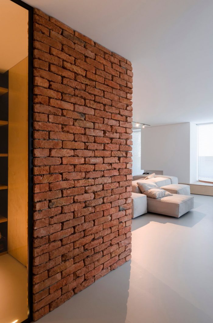 appartement esprit loft briques vue salon