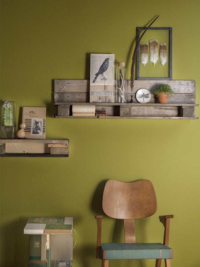 etagere palette nuance de vert