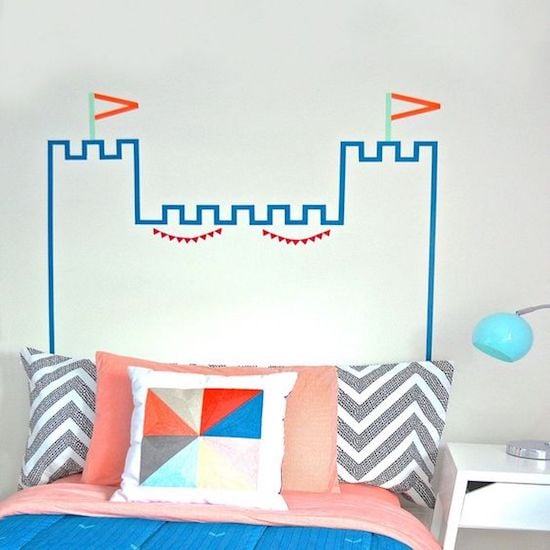 que faire avec du masking tape tête de lit enfant originale