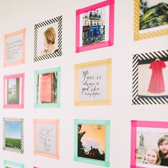 que faire avec du masking tape petit cadres photo phrases décoration