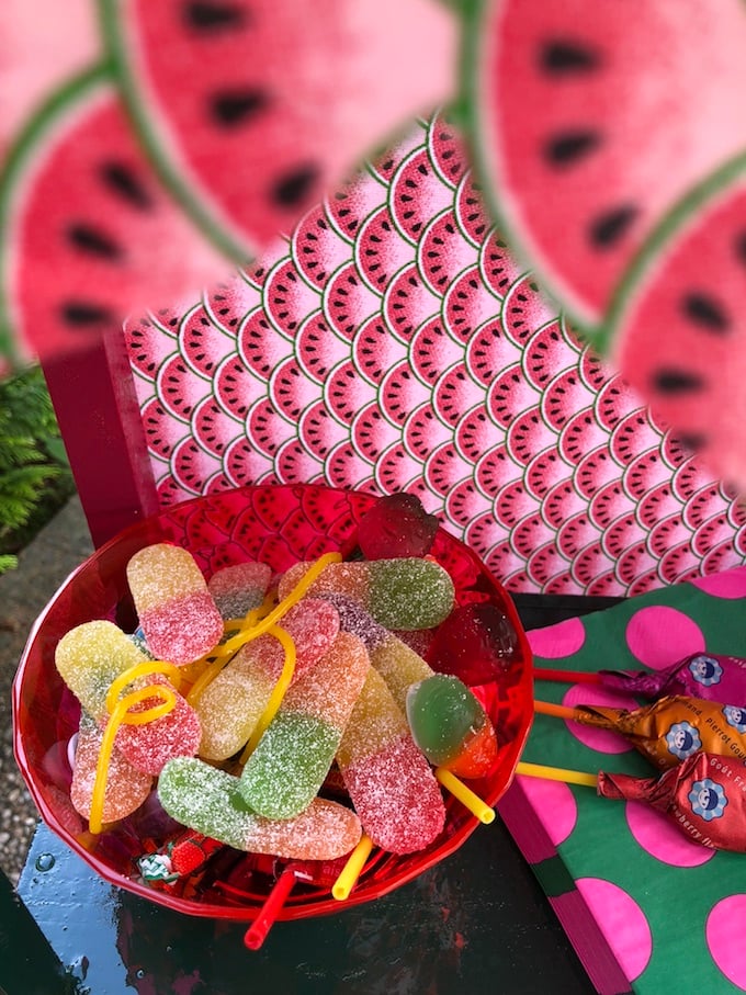 Que mettre dans un candy bar diy pasteque clemaroundthecorner