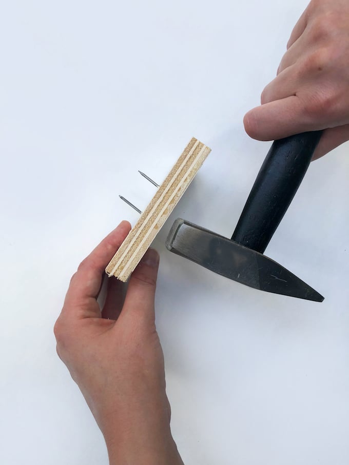 bricollage marteau clou contrecollé tutoriel