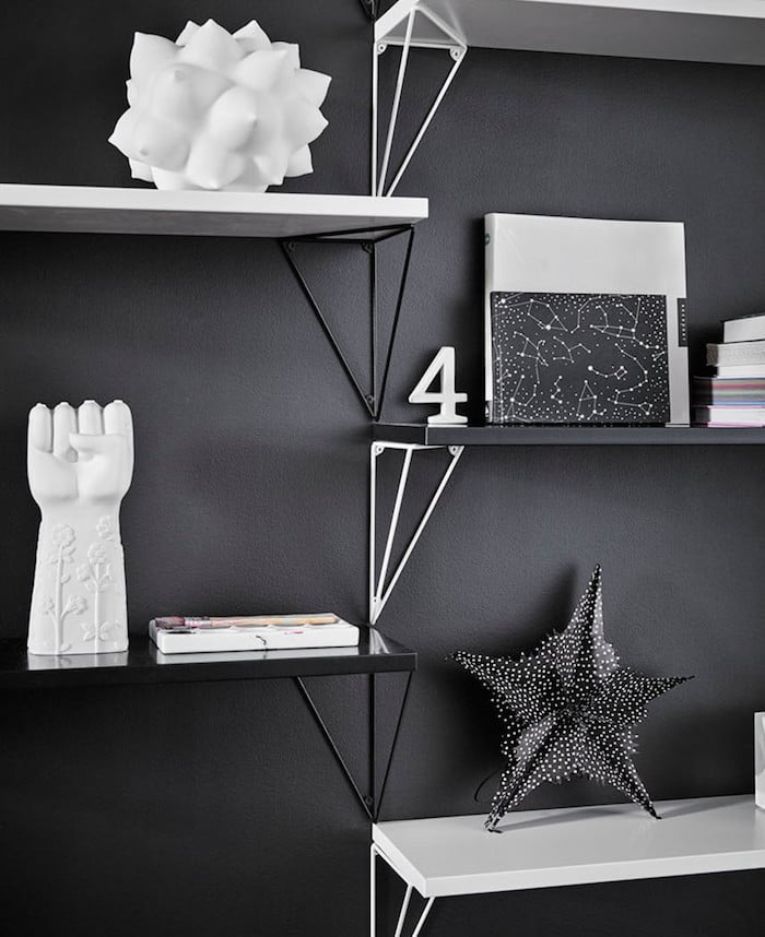 maze interior noir et blanc pythagoras etagere
