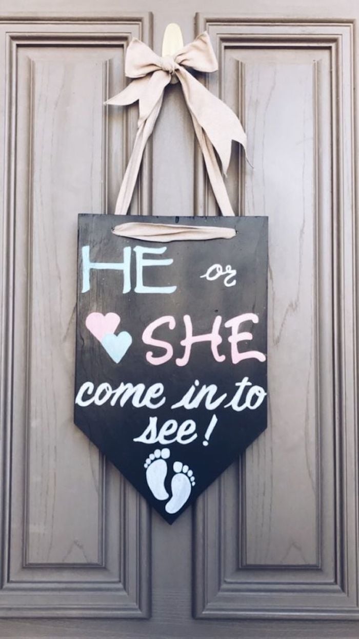 blog déco clemaroundthecorner gender reveal party porte escape game ardoise enigmes