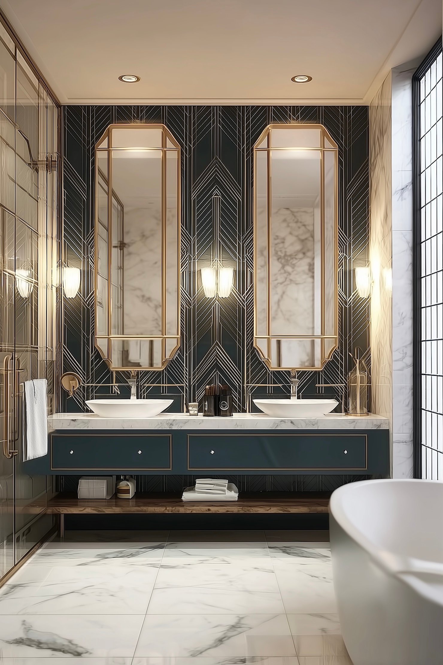 carrelage mural motif répétitif géométrique graphique