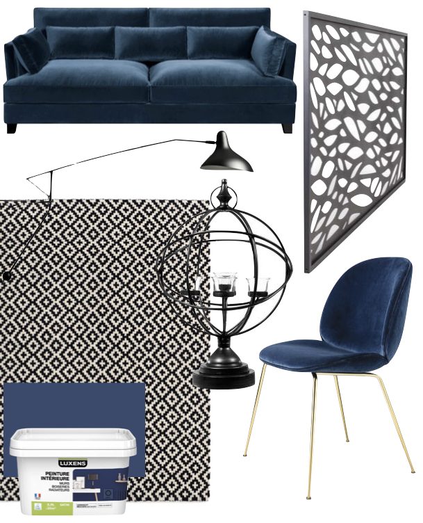 maison de 210m2 decoration interieur noir bleu canard blanc blog clemaroundthecorner
