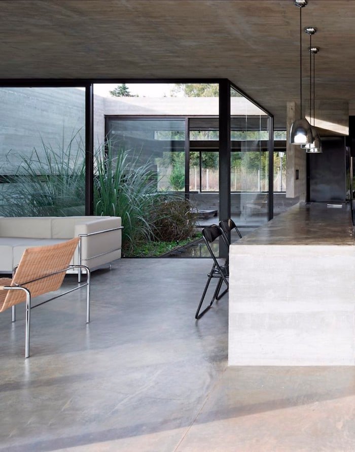 maison sans étage cuisine séjour salon jardin