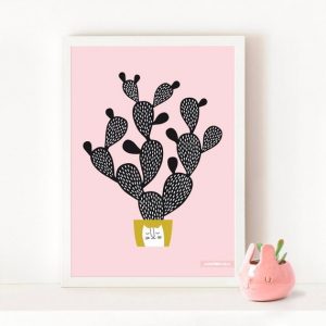 chez moi decoration affiche cactus blogueuse deco clemaroundthecorner