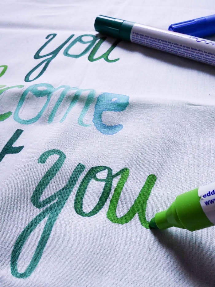 motivational quotes déco coussin housse taie oreiller diy feutres textile