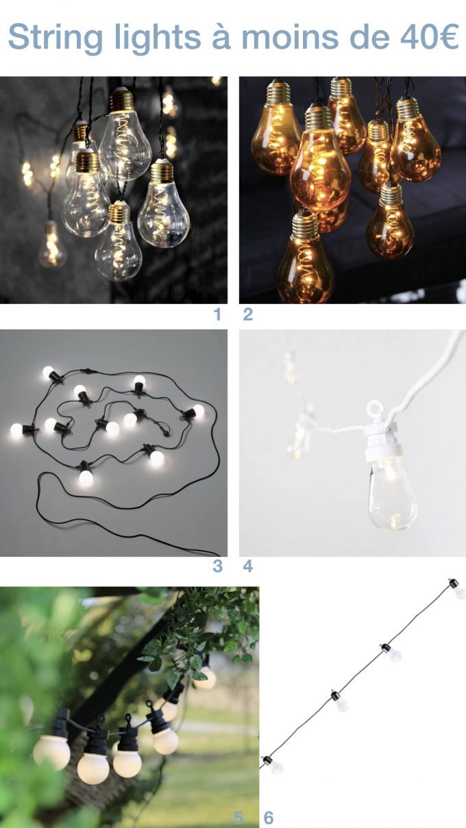 GUIRLANDE GUINGUETTE chic extérieur pas cher avis moins de 40 euros