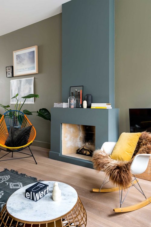 appartement bohème aux couleurs froides dsw fourrure blog déco clemaroundthecorner