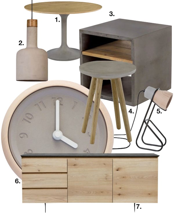 béton et bois shopping list maison villa inspiration