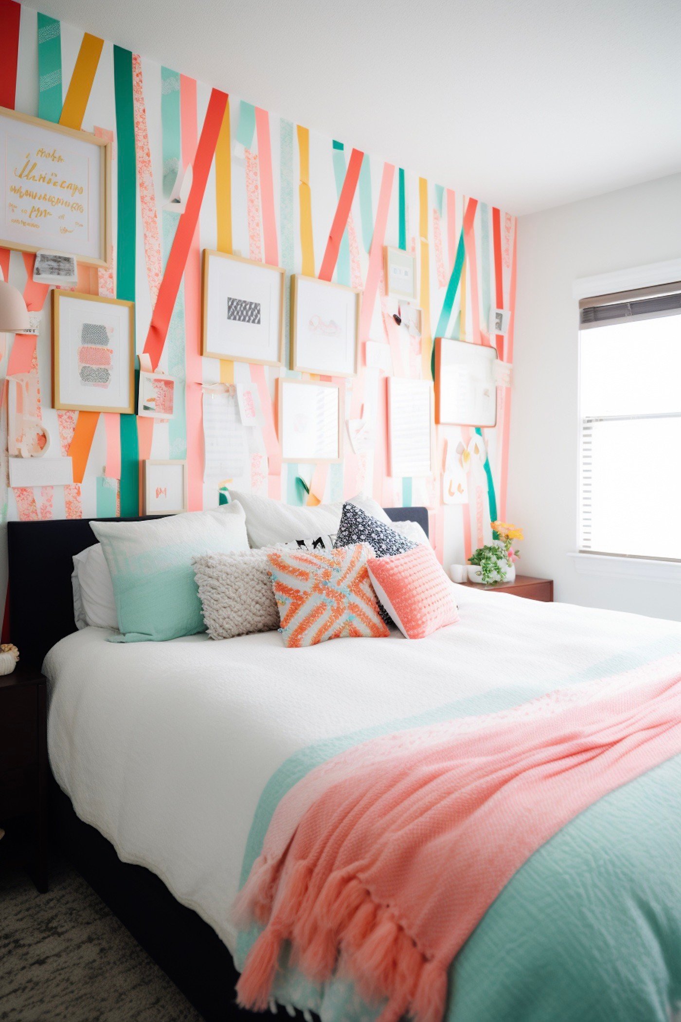 chambre couleur pastel fluo flashy adolescente