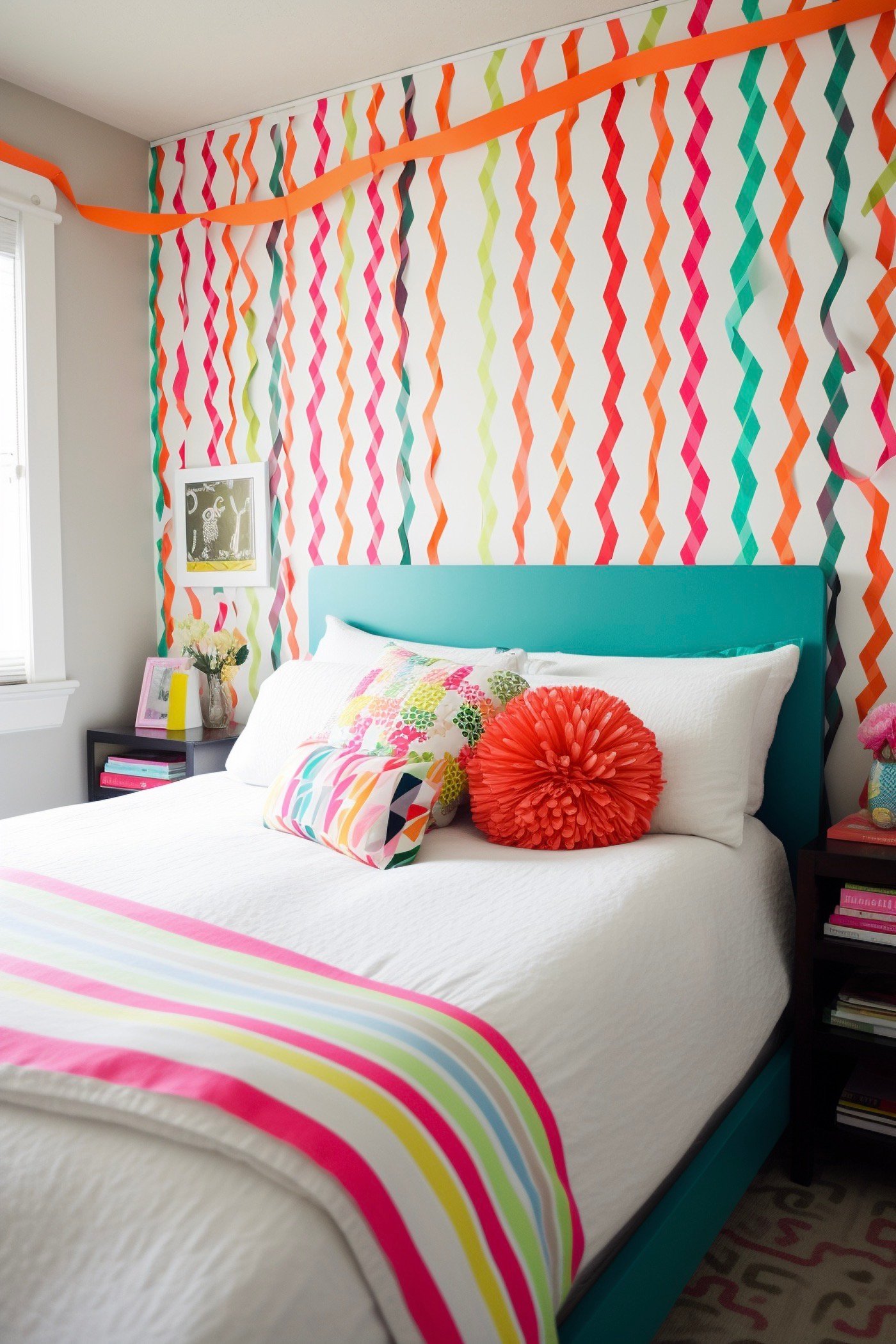 créer effet guirlande tête de lit fluo