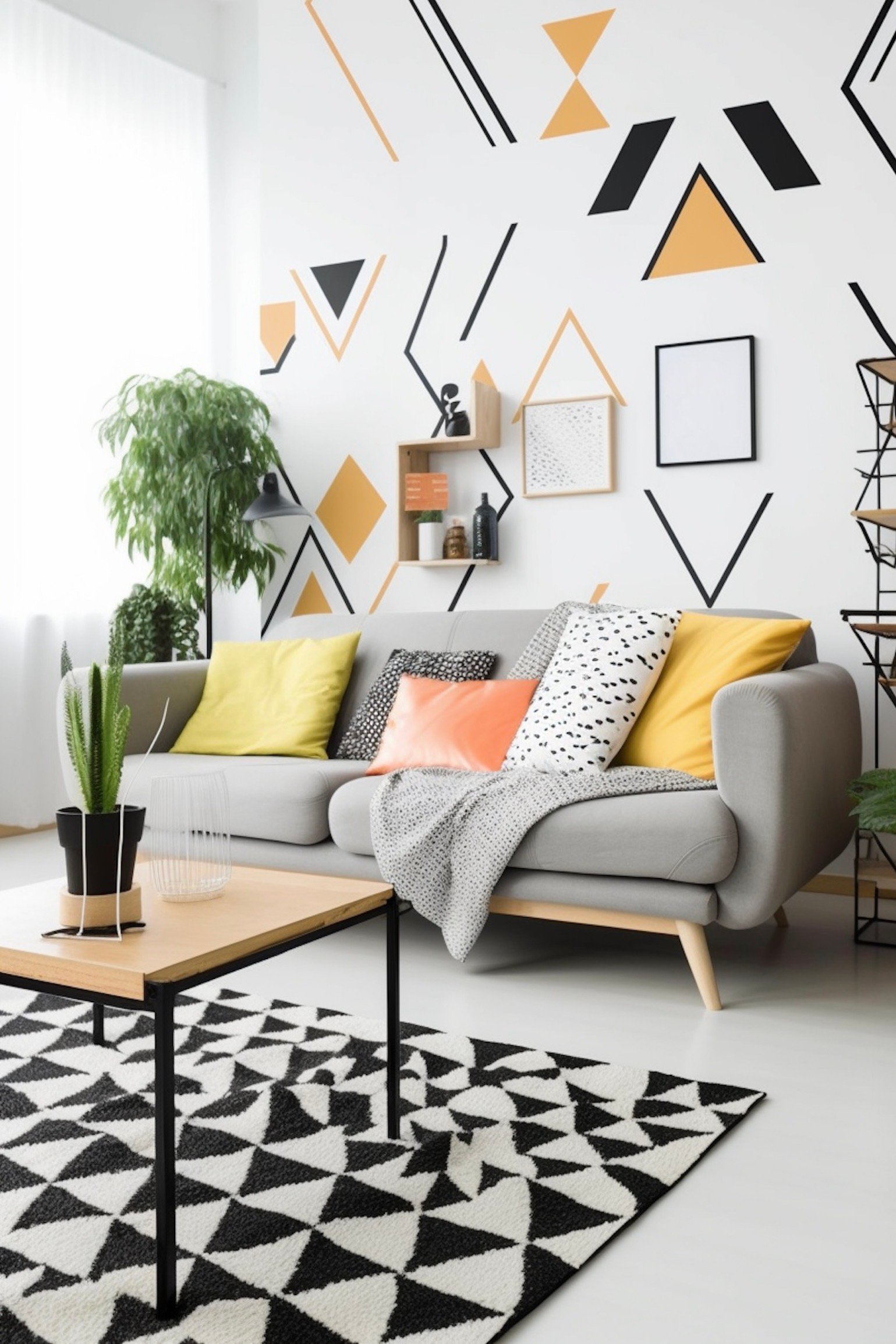 personnaliser sa déco en jaune noir blanc